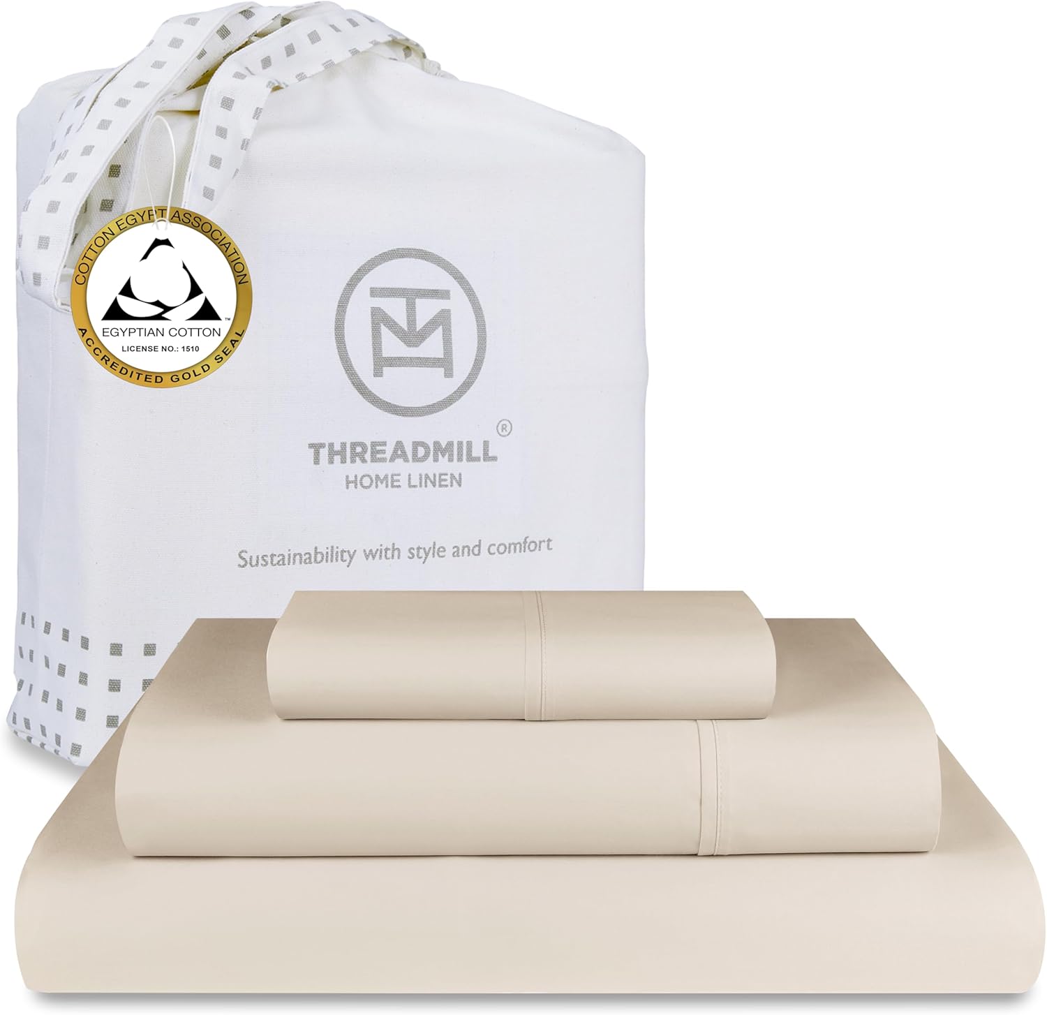 Threadmill Egyptian Cotton Twin XL Sheet Set for Ultimate Comfort
