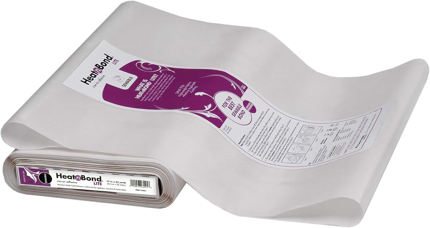 HeatnBond Lite Iron-On Adhesive for Easy Fabric Bonding