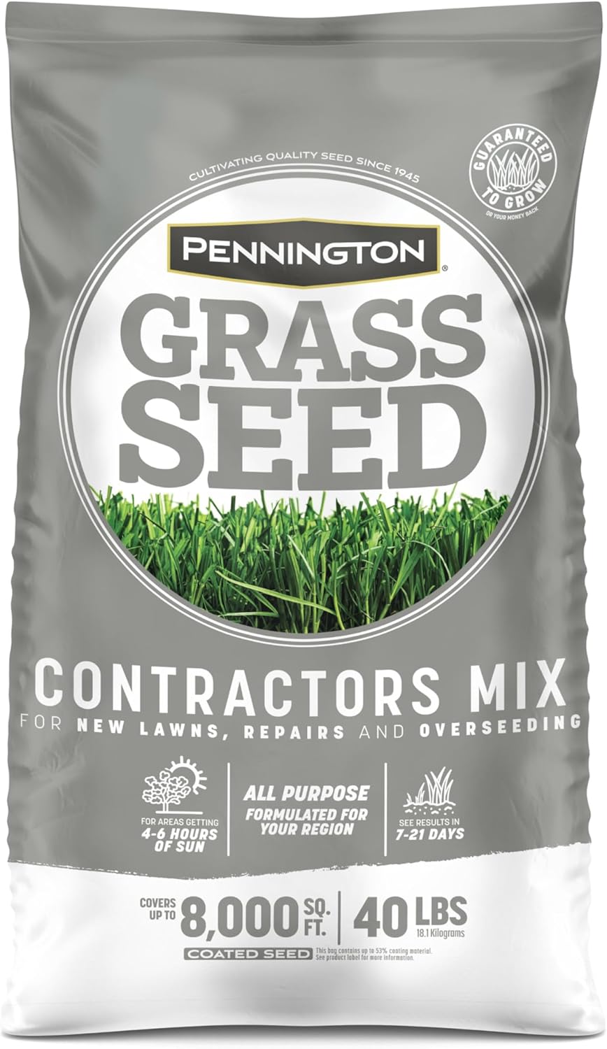 Pennington Contractors Grass Seed Mix for Northern Lawns 40 lb