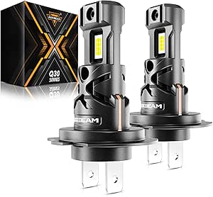 Auxbeam H7 LED Bulb: 60W 16000LM Powersport Light Upgrade