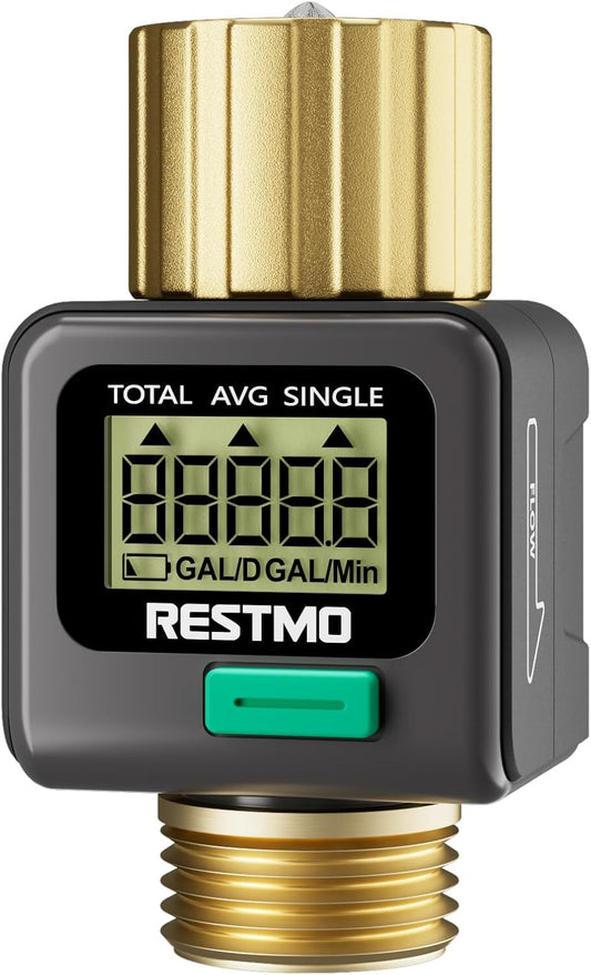 RESTMO Water Flow Meter for Accurate Outdoor Water Usage