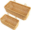 Wall Hanging Basket Set of 2 - Boho Hand-Woven Storage for Home