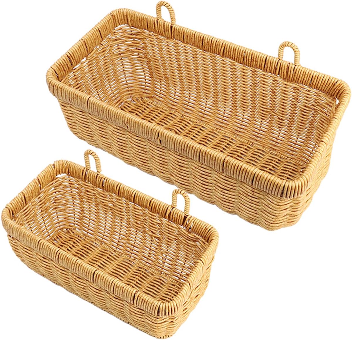 Boho Style Hand-Woven Wall Hanging Baskets for Storage