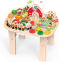 Activity Table for 1 Year Old - Farm Montessori Wooden Play Center