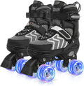 Kids Adjustable Roller Skates for Boys & Girls - Light Up Wheels