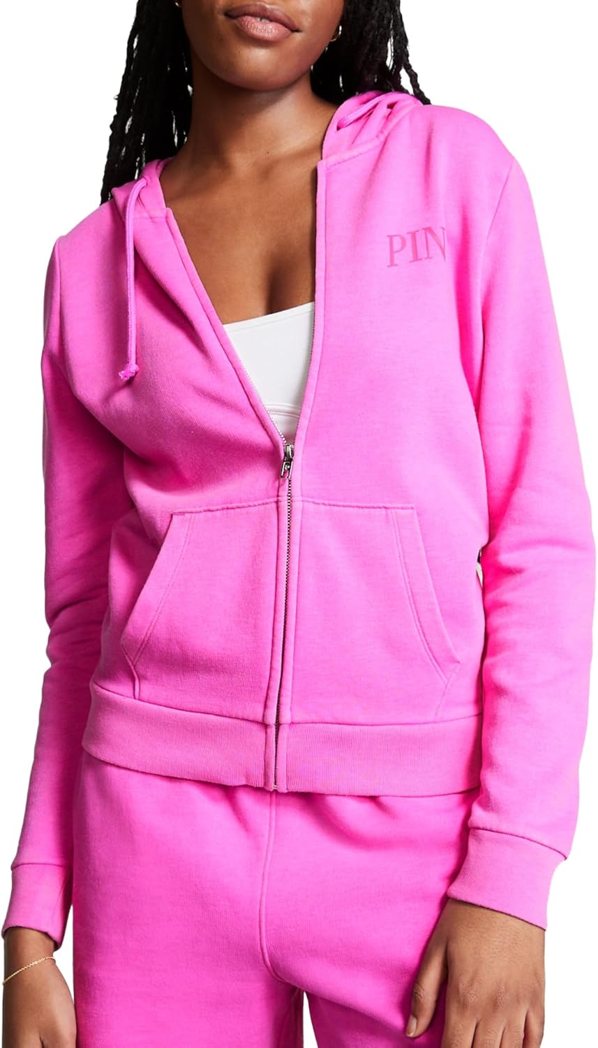 PINK Logo Zip-Up Sweatshirt - Cozy Style Essential