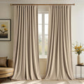 Velvet Curtains 108 in 2 Panels - Room Darkening Thermal Drapes