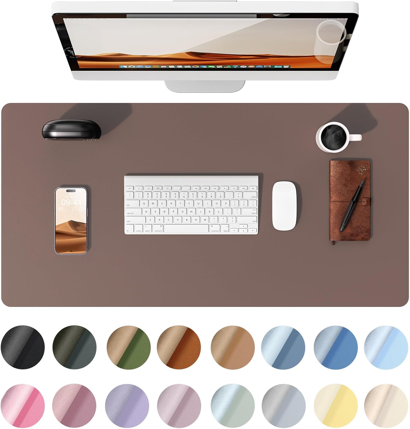 Waterproof Leather Desk Pad - Extra Large Protection