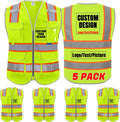 8 Pocket Custom Safety Vest for Enhanced Visibility on the Job