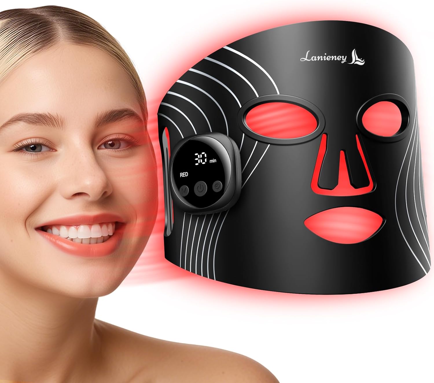 Red Light Therapy Mask for Face with Wireless LED Technology