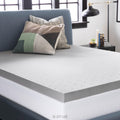 Lucid 3 Inch Ventilated Bamboo Charcoal Memory Foam Topper - Plush