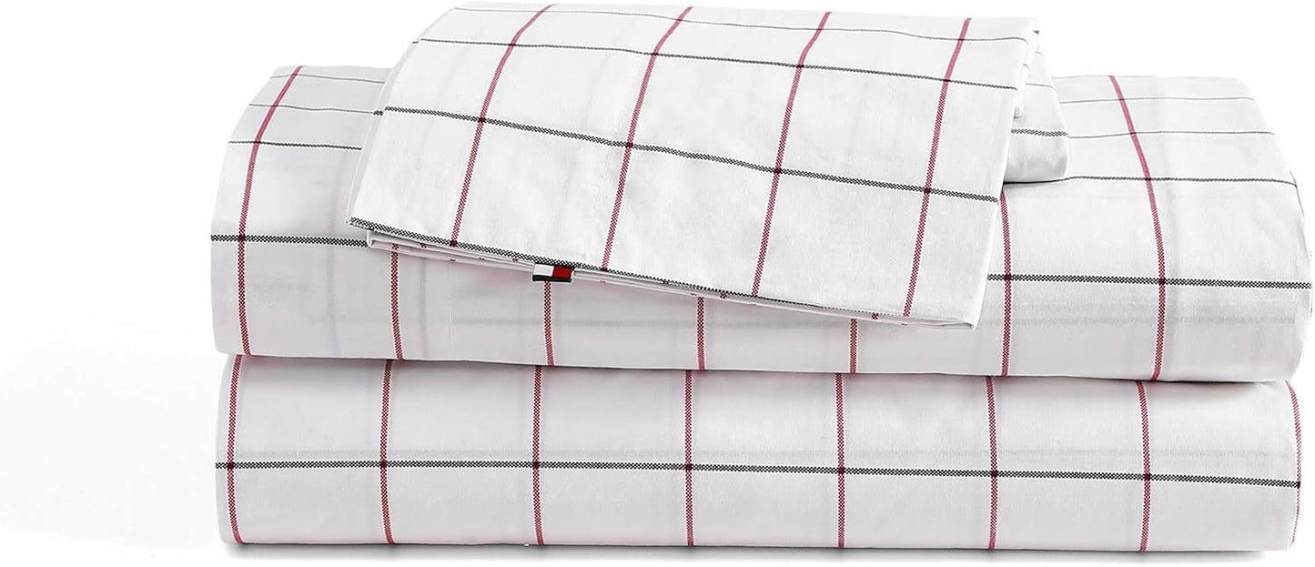 Tommy Hilfiger Cotton Percale Sheet Set for Twin XL Bedding
