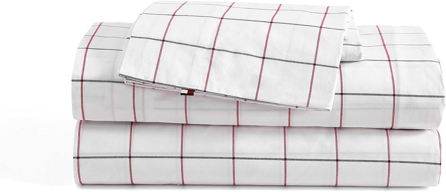 Tommy Hilfiger Cotton Percale Sheet Set for Twin XL Bedding
