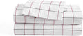 Cotton Percale Sheet Set Glasgow Windowpane Blue - Crisp & Cool