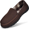 Mens Moccasin Slippers for Men - Memory Foam Indoor Outdoor