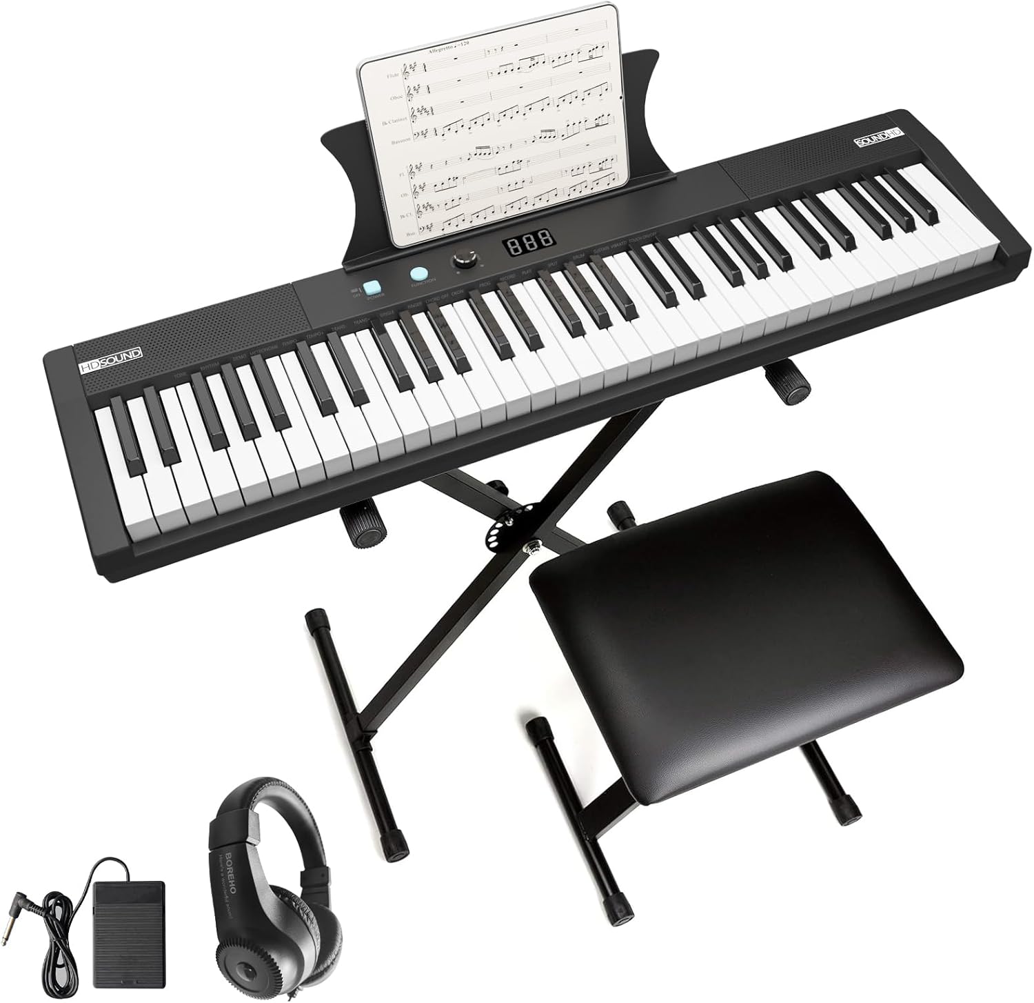 61 Key Portable Electronic Keyboard Piano for All Skill Levels