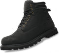 Men's Top-Grain Leather Work Boots Waterproof Soft Toe - Comfort Fit