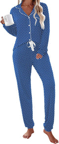 Women's Ekouaer Pajamas Set Long Sleeve Button-Down - Soft Modal