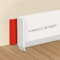 Storystore Wall Baseboard Trim 4 in x 40 ft - Flexible Peel-and-Stick