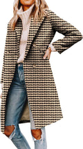 Yousify Womens Notched Lapel Double Breasted Pea Coat - Classic Warmth