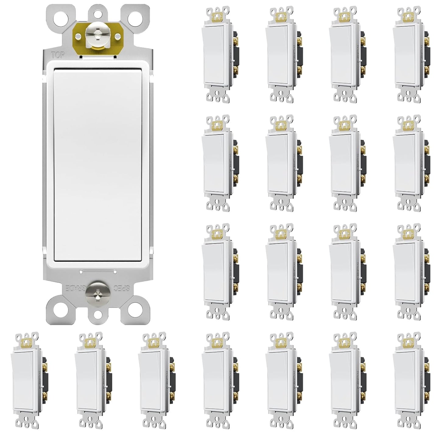 ThunderWay Single Pole Light Switch for Modern Homes and Offices