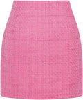 Wool Plaid Mini Skirt High Waisted Bodycon Pencil Skirt (Style 4WDN)