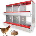 Chicken Nesting Boxes 6 Compartments - Roll-Out Egg Collection