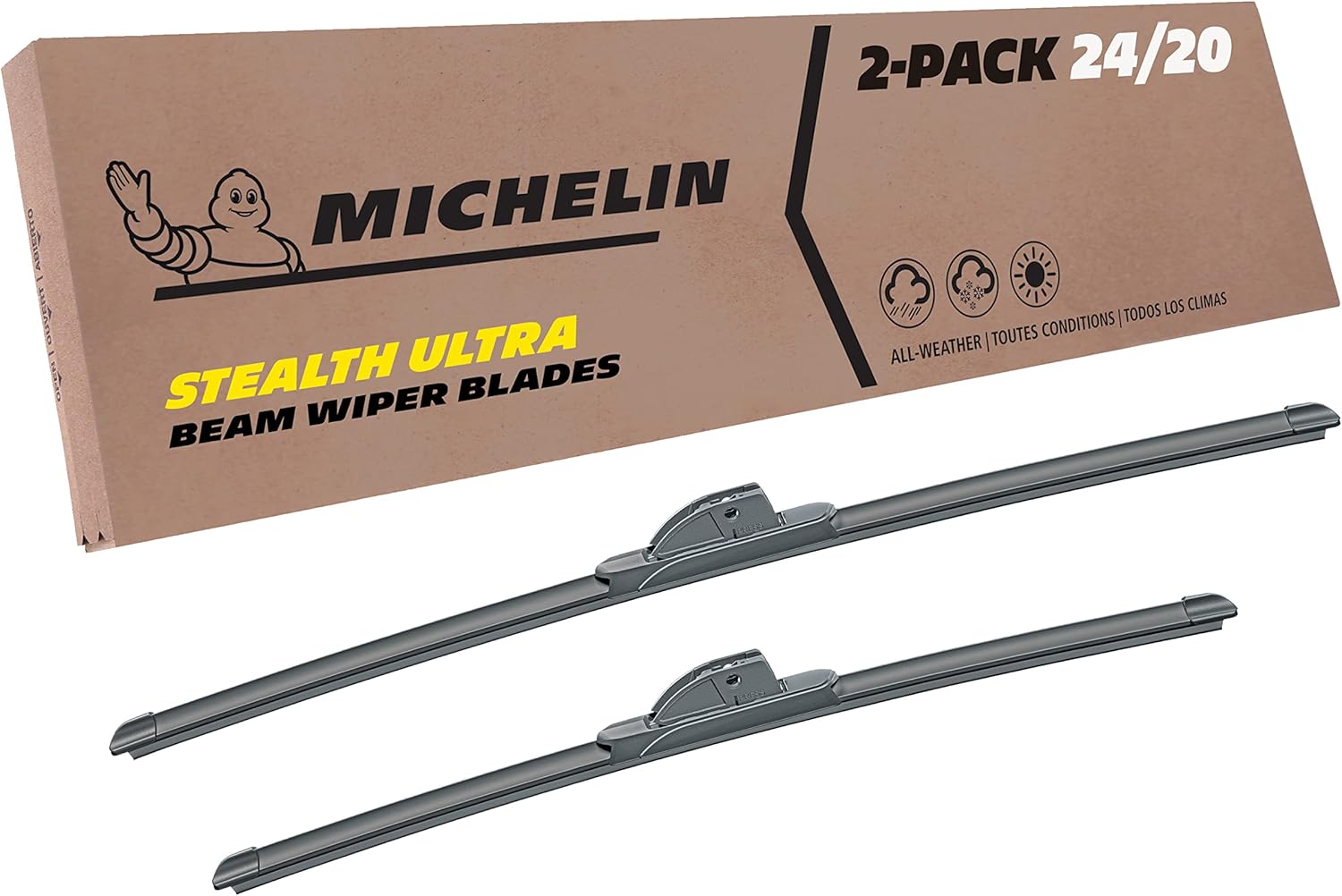 Michelin Stealth Ultra Wiper Blade Twin Pack for Optimal Visibility