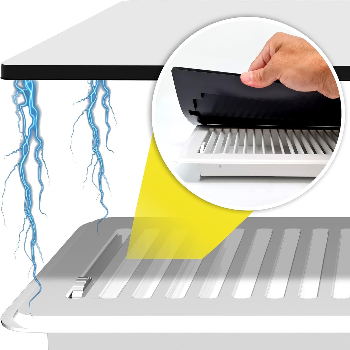 Powerful Magnetic Vent Covers for Sealing Registers 5.25in to 6