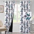 H.VERSAILTEX 100% Blackout Curtains for Bedroom with Floral Design
