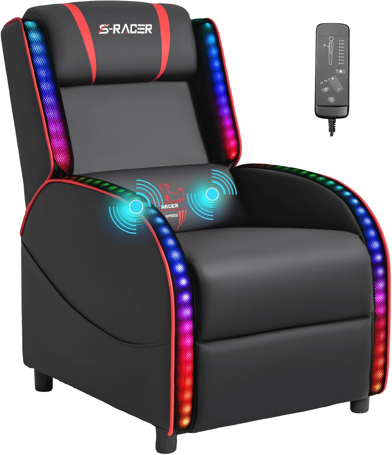 Comfortable LED Gaming Recliner - Homall