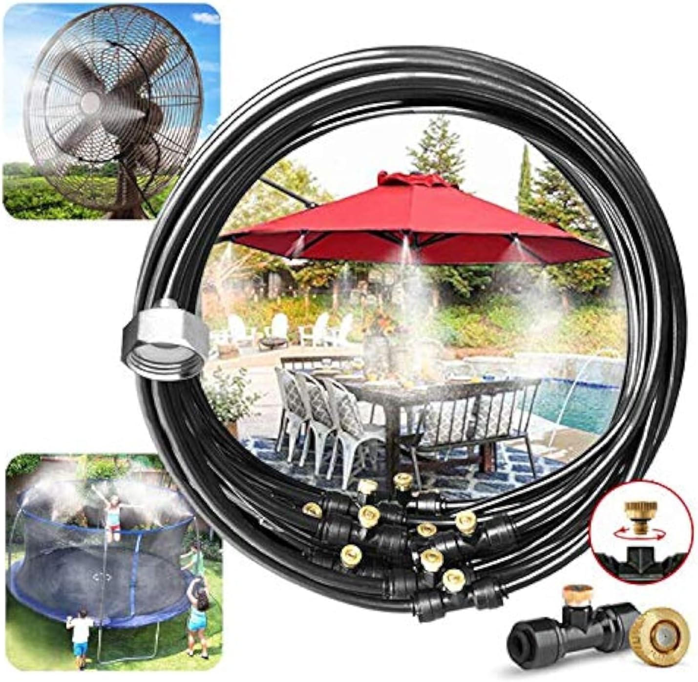 Premium Misting Cooling System for Outdoor Comfort and Fun