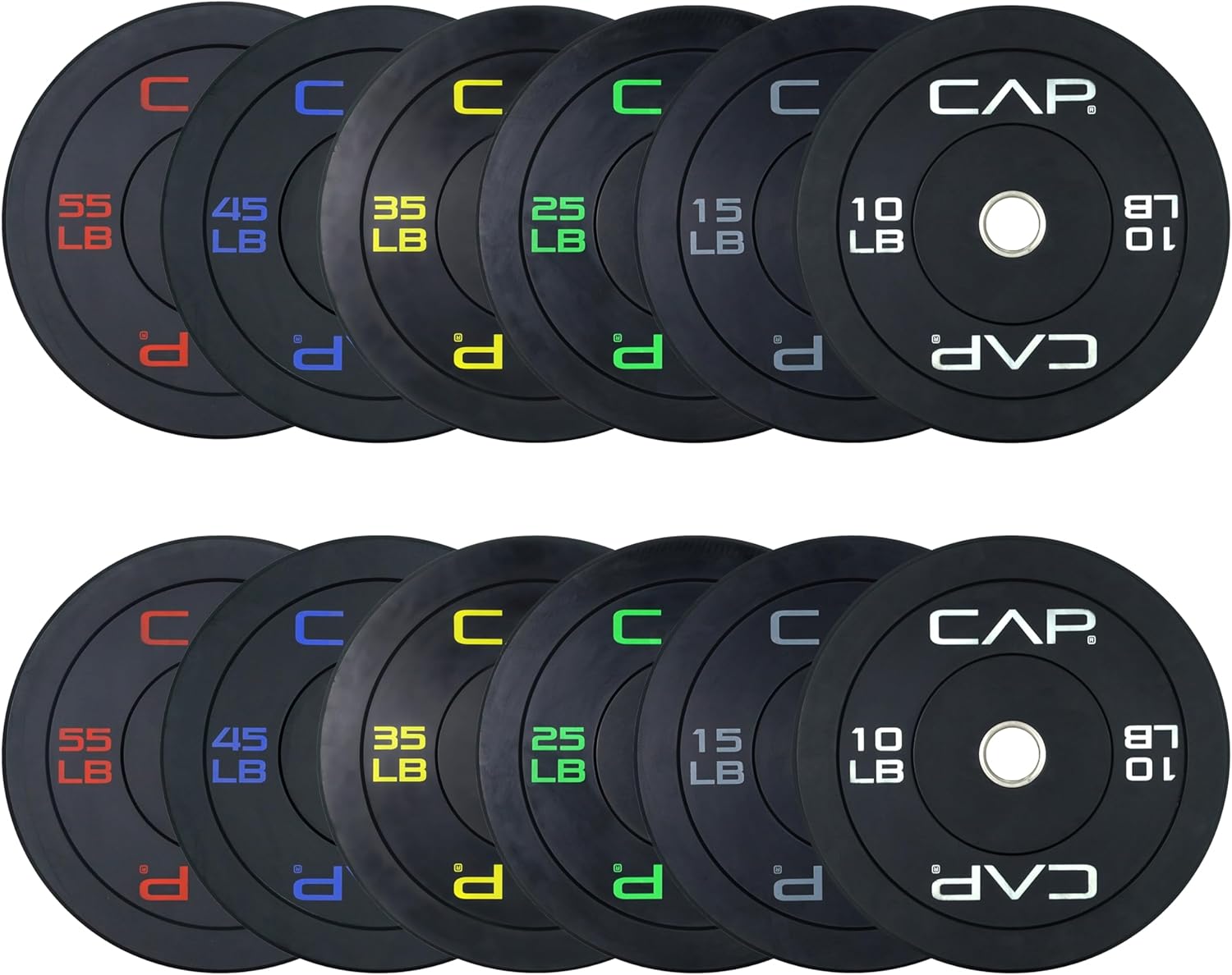 CAP Barbell 2-Inch Olympic Bumper Plate Weight Set Review
