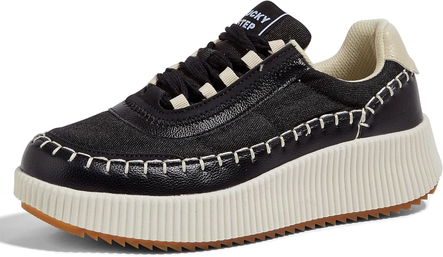 LUCKY STEP Women's Platform Sneakers for Fashionable Comfort