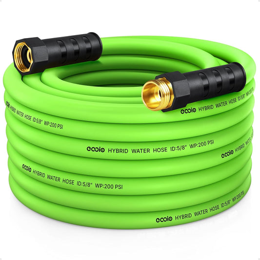 Non-Expanding 50 ft Garden Hose - Lightweight & Kink Resistant
