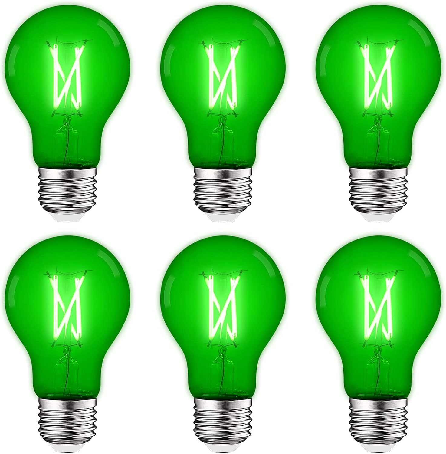 LUXRITE A19 Edison Green LED Light Bulb for Vibrant Decor