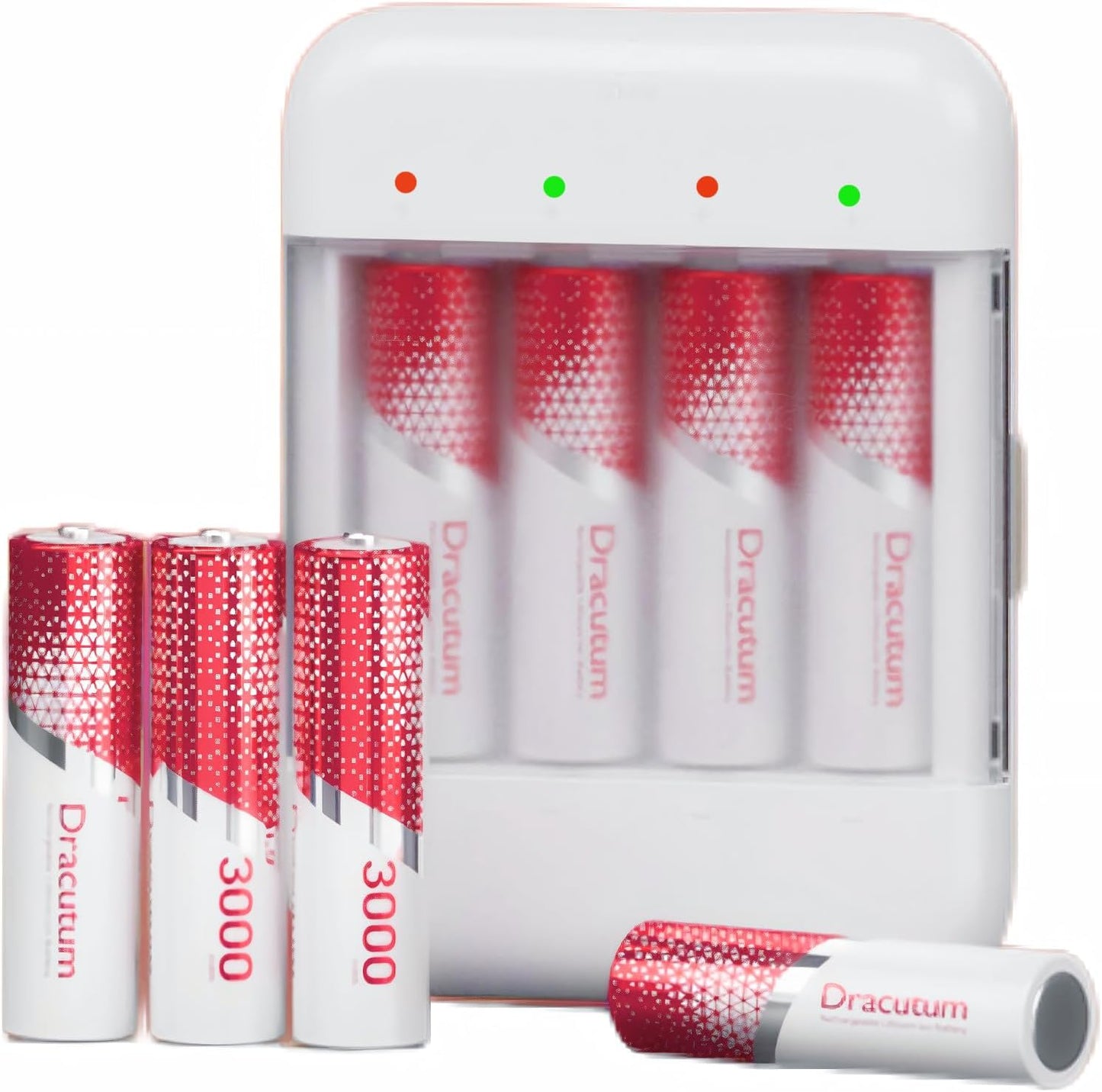 Extended Power: 8 AA Rechargeable Batteries & Fast Charger