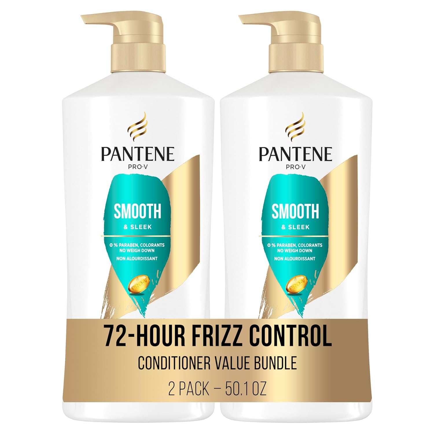 Pantene Smooth & Sleek Twin Pack + Intense Rescue Shot - Hydrate Dry Hair!