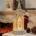 13Inch Christmas Snow Globe Lantern Churches Village Angel Musical