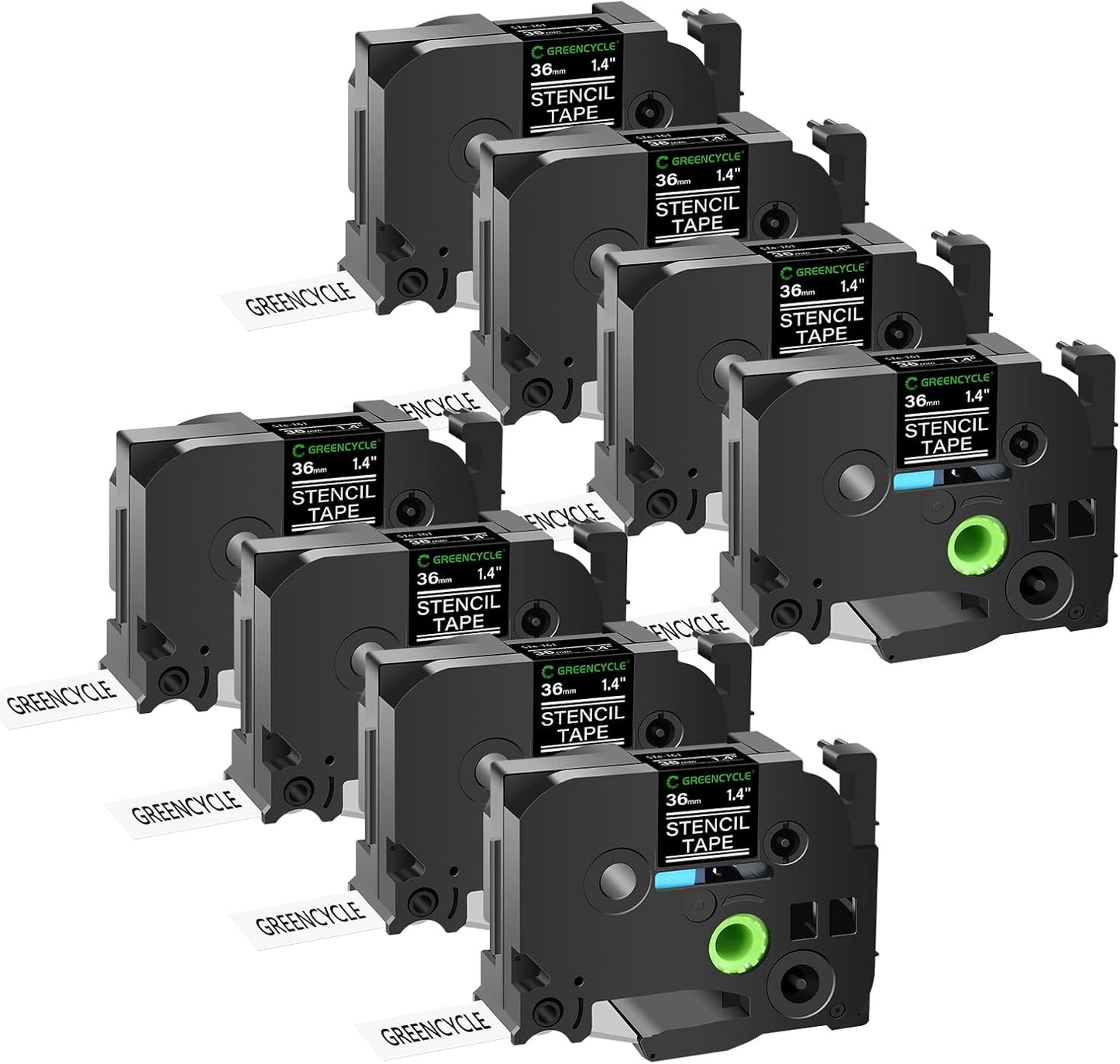 GREENCYCLE Compatible Brother STE 161 Label Tape for P-Touch