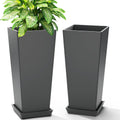 Tall Planters for Outdoor Plants - 24 Inch Large Tapered Pots