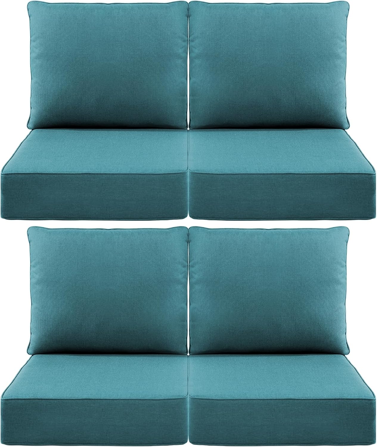 Luxury 6-Inch Outdoor Cushions for Patio Furniture Set of 4
