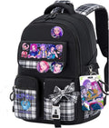K-POP Black Backpack for Students - Anti-Theft Cute Accessories