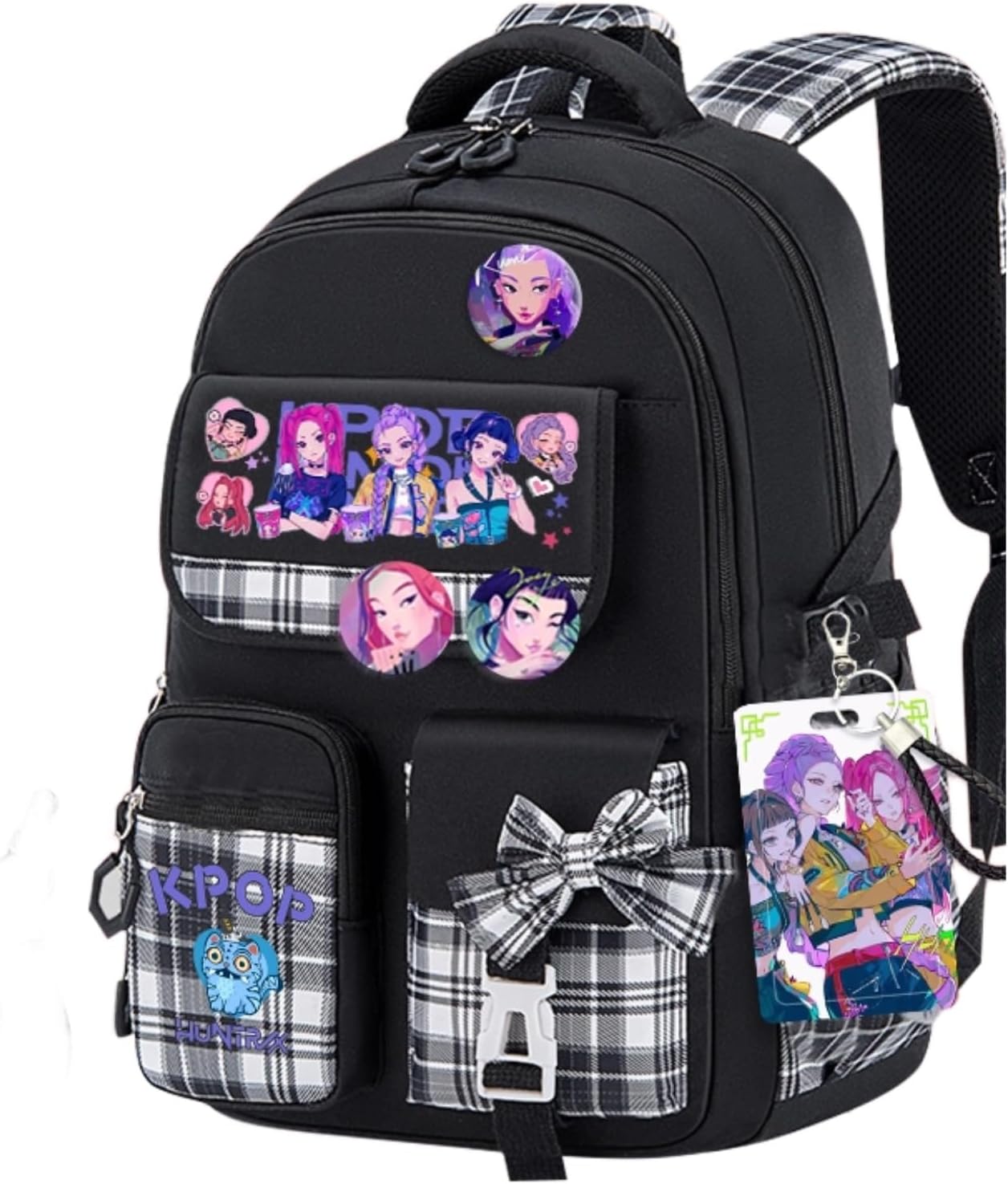 K-POP Backpack with Cute Accessories for Travel and School