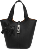 Tote Bag for Women Vegan Leather Bucket Purse for Women - Top Handle