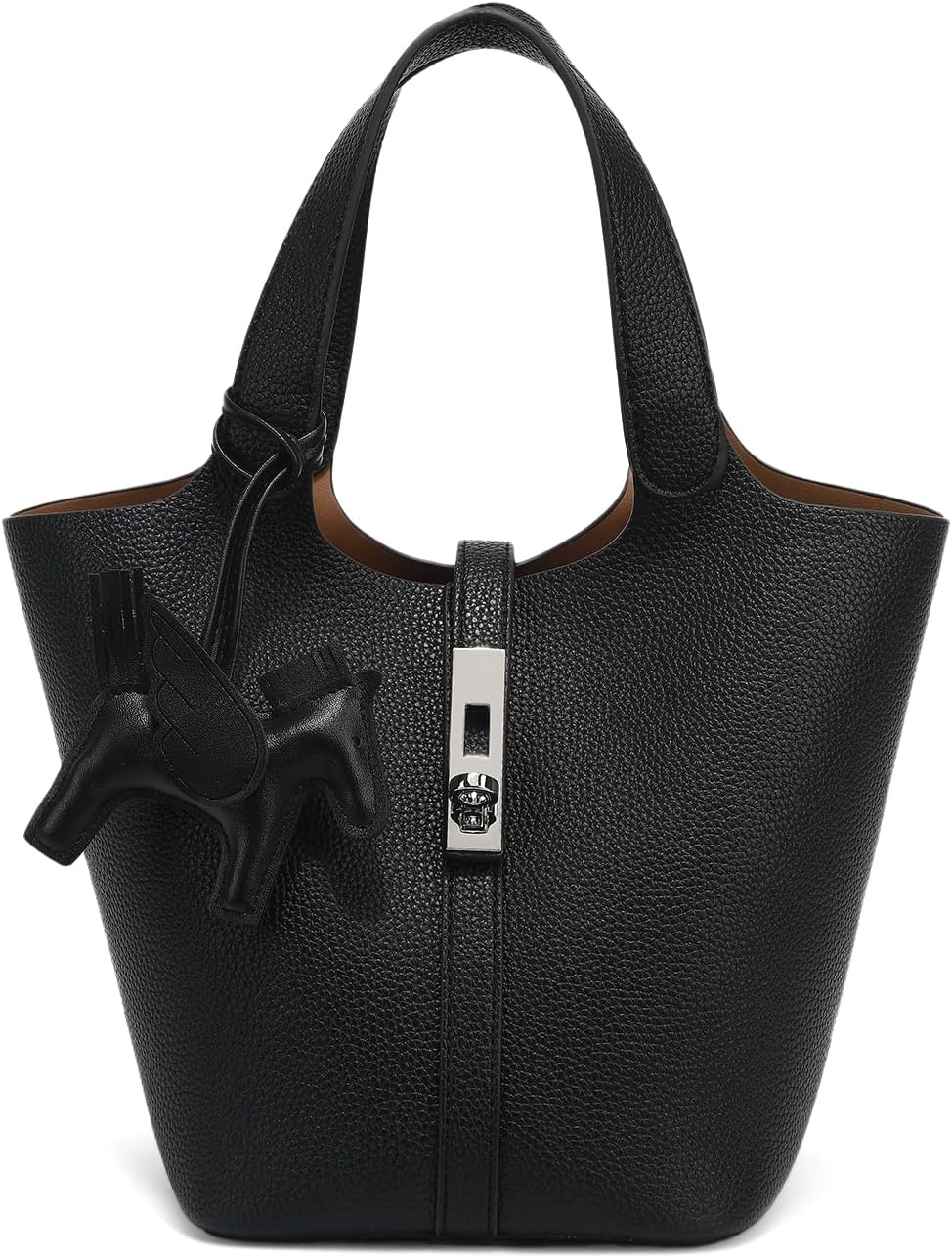 Vegan Leather Bucket Purse for Women - Stylish Tote Bag