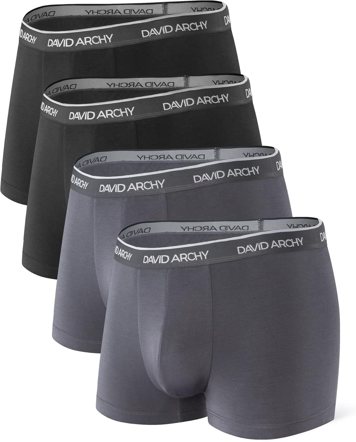 DAVID ARCHY Mens Trunks Underwear Soft Breathable Bamboo Rayon