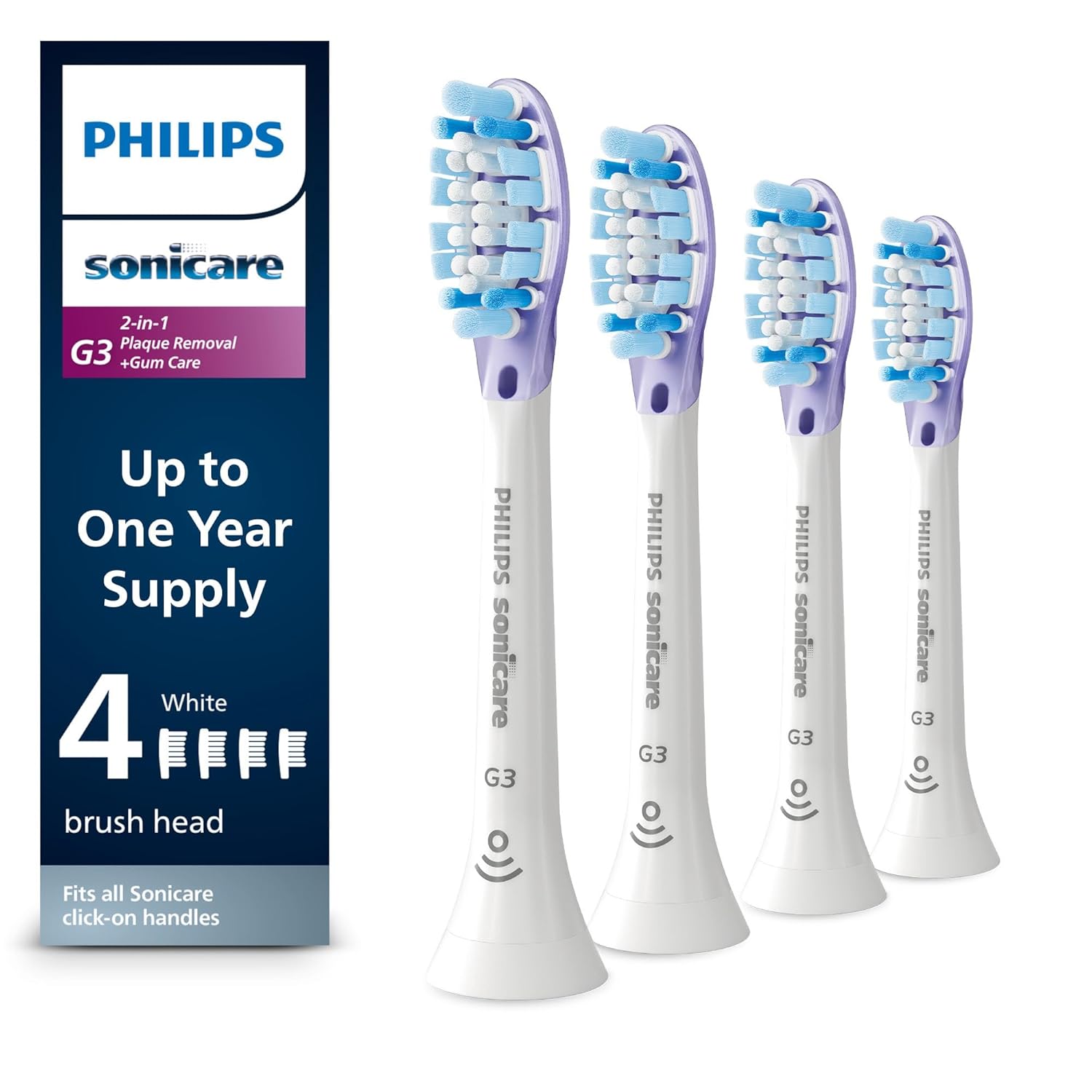 Philips Sonicare G3 Two-in-One Replacement Electric Toothbrush Heads