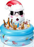 Inflatable Christmas Cooler Pool Party Drink Cooler - Large Capacity