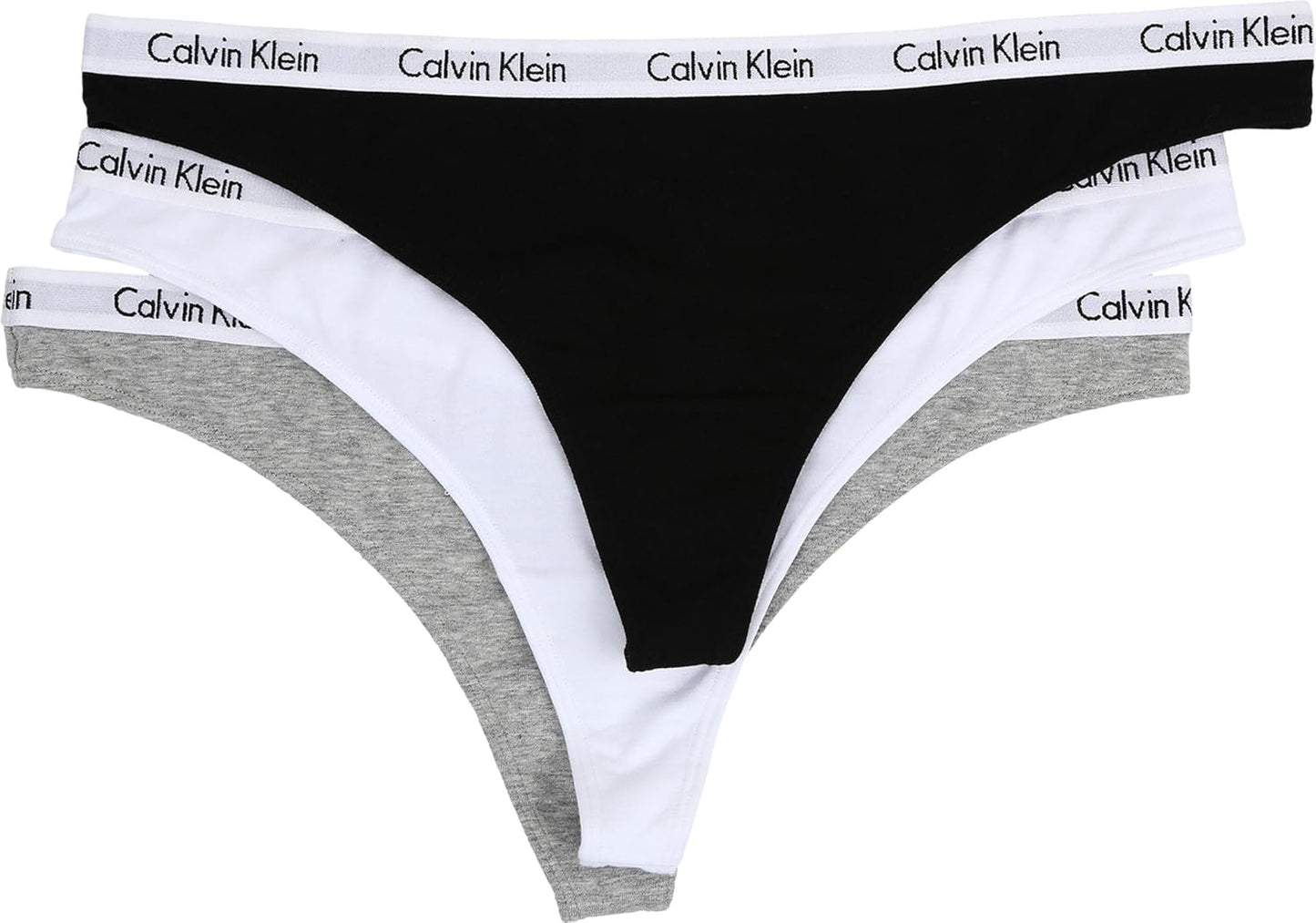 Calvin Klein Womens Carousel Logo Cotton Stretch Thong Panties